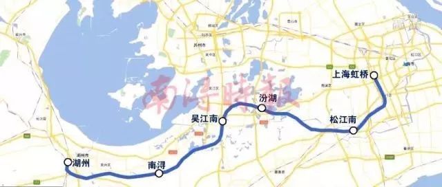 沪苏湖铁路南浔枢纽路线图 | 图片来源于网络